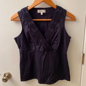 Talbots Navy Sleeveless Top
